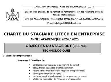 charte de mise en stage